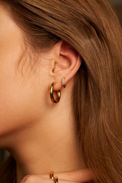 12mm CRYSTALIZED SHINE HOOP SMALL earrings