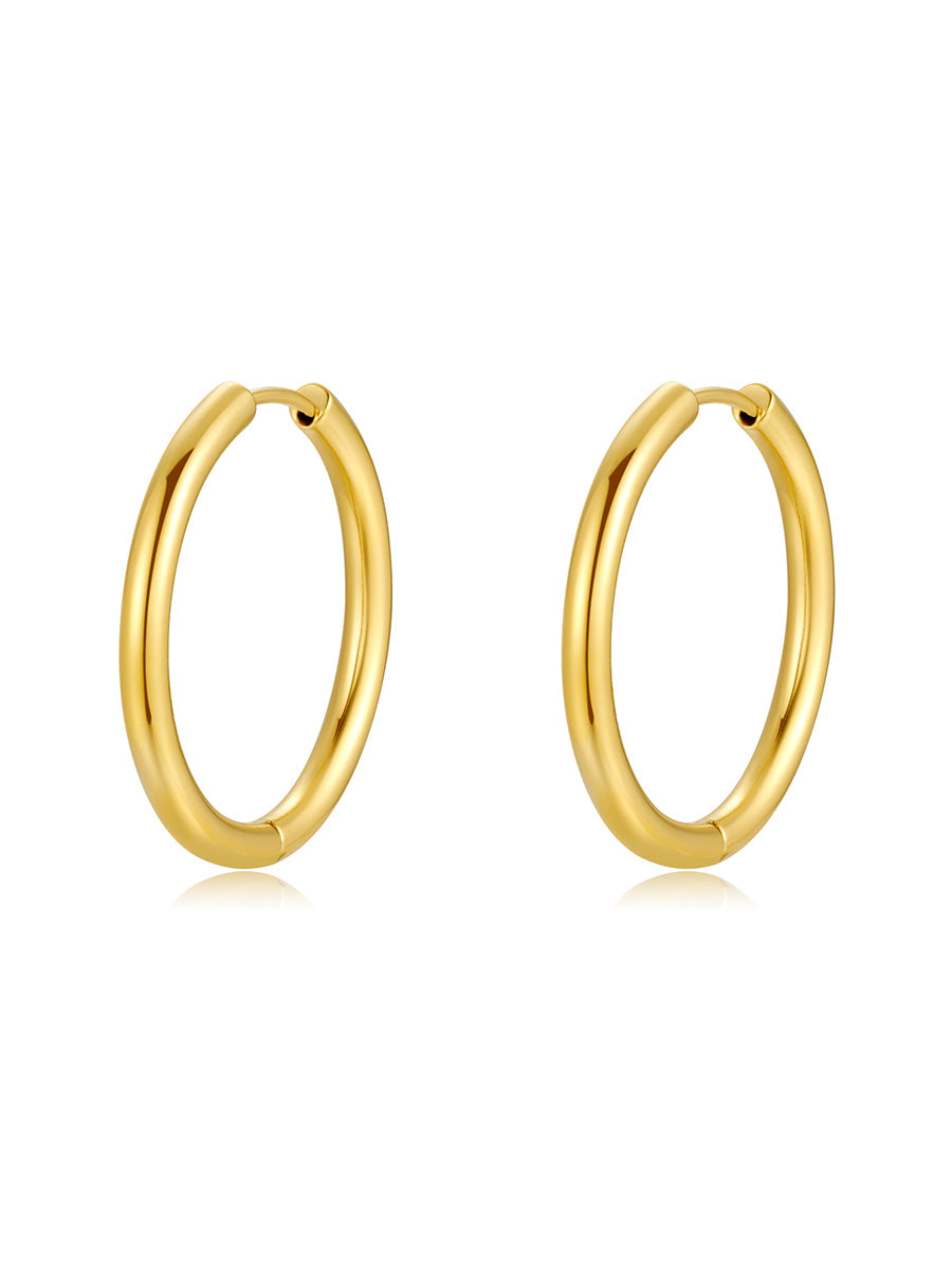 GLOSSY HOOPS EARRINGS