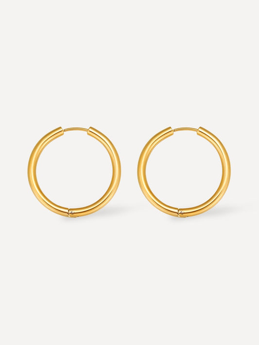 GLOSSY HOOPS EARRINGS