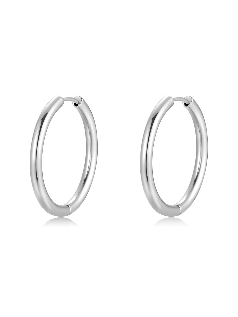GLOSSY HOOPS EARRINGS